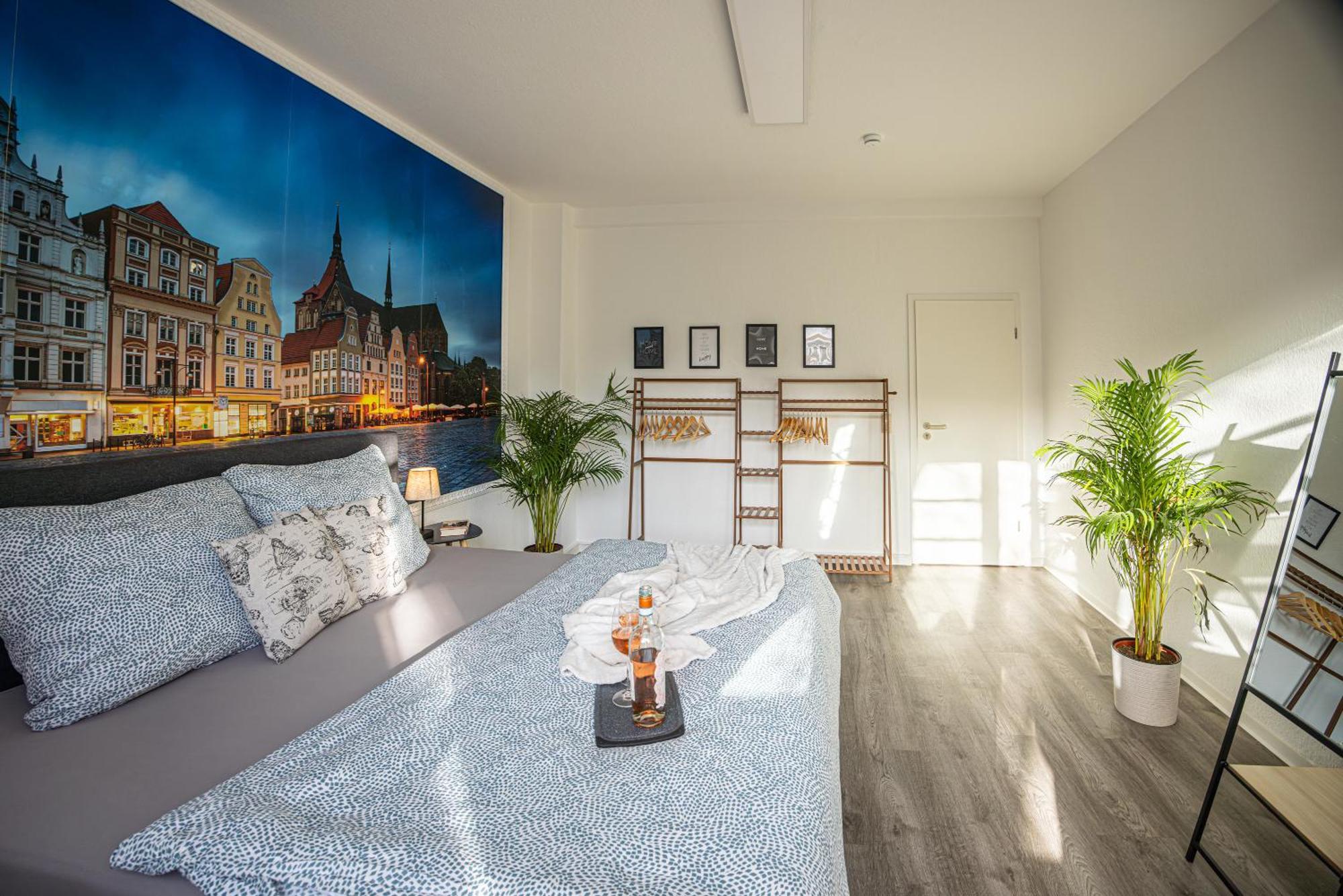 Luxus City Apartment Sauna Balkon Kueche Zentral Rostock Luaran gambar