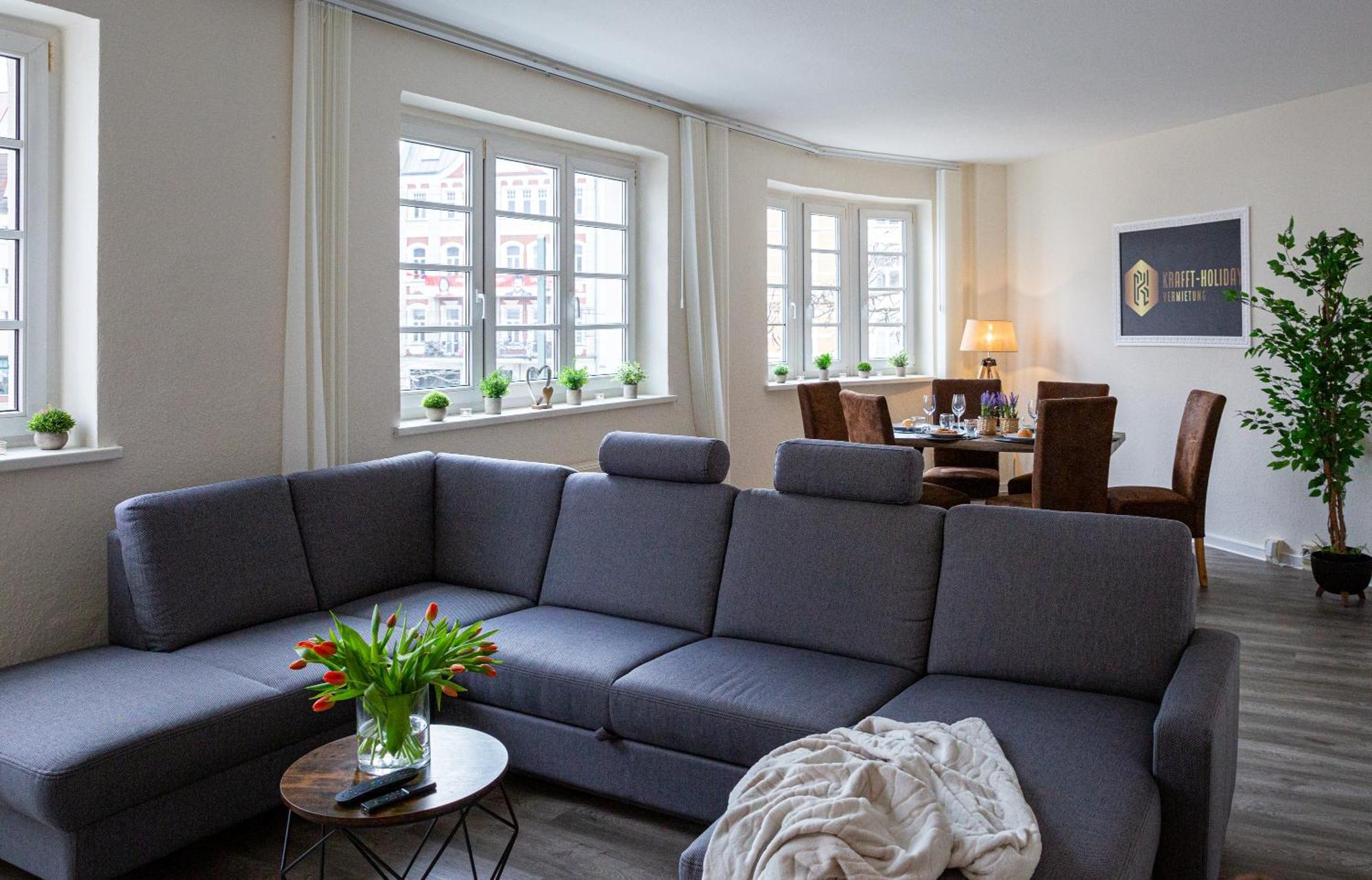 Luxus City Apartment Sauna Balkon Kueche Zentral Rostock Luaran gambar