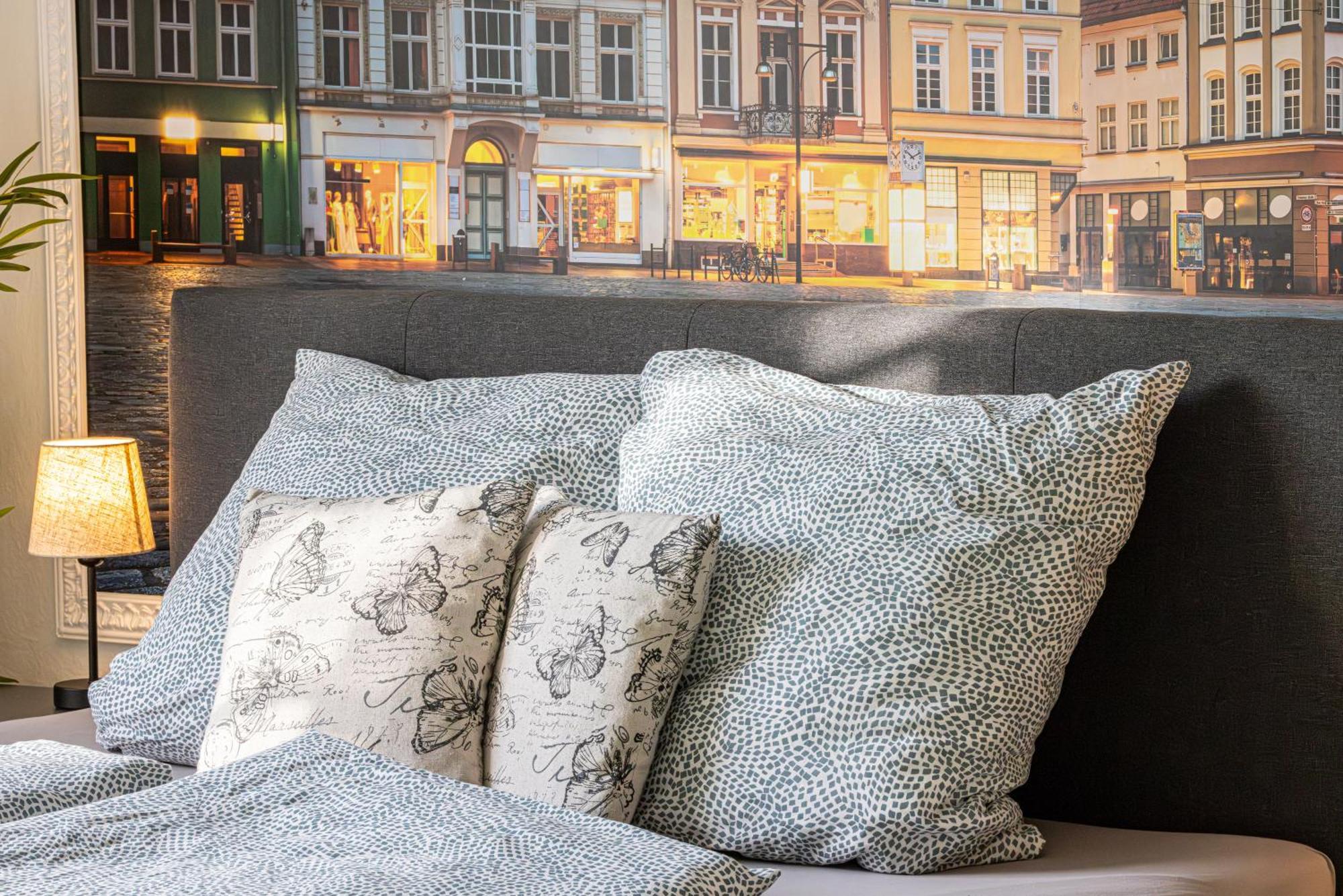 Luxus City Apartment Sauna Balkon Kueche Zentral Rostock Luaran gambar